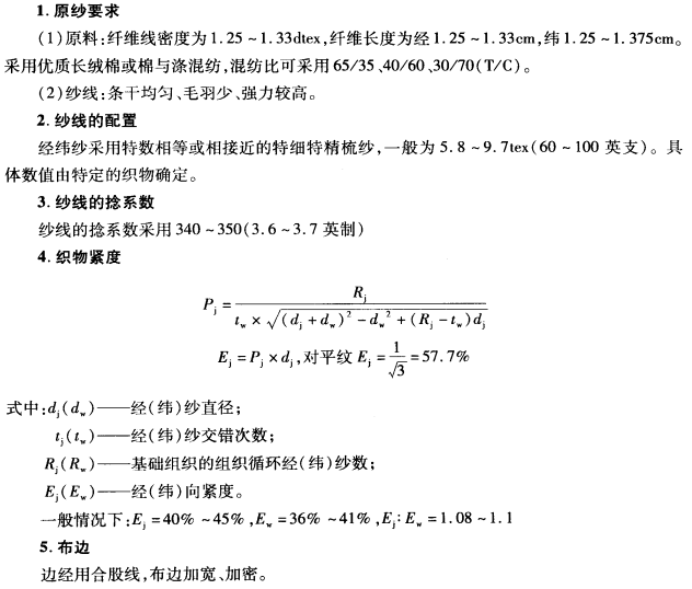 细纺织物设计